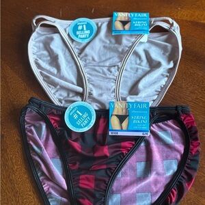 Vanity Fair String Bikini Set - Black and Red